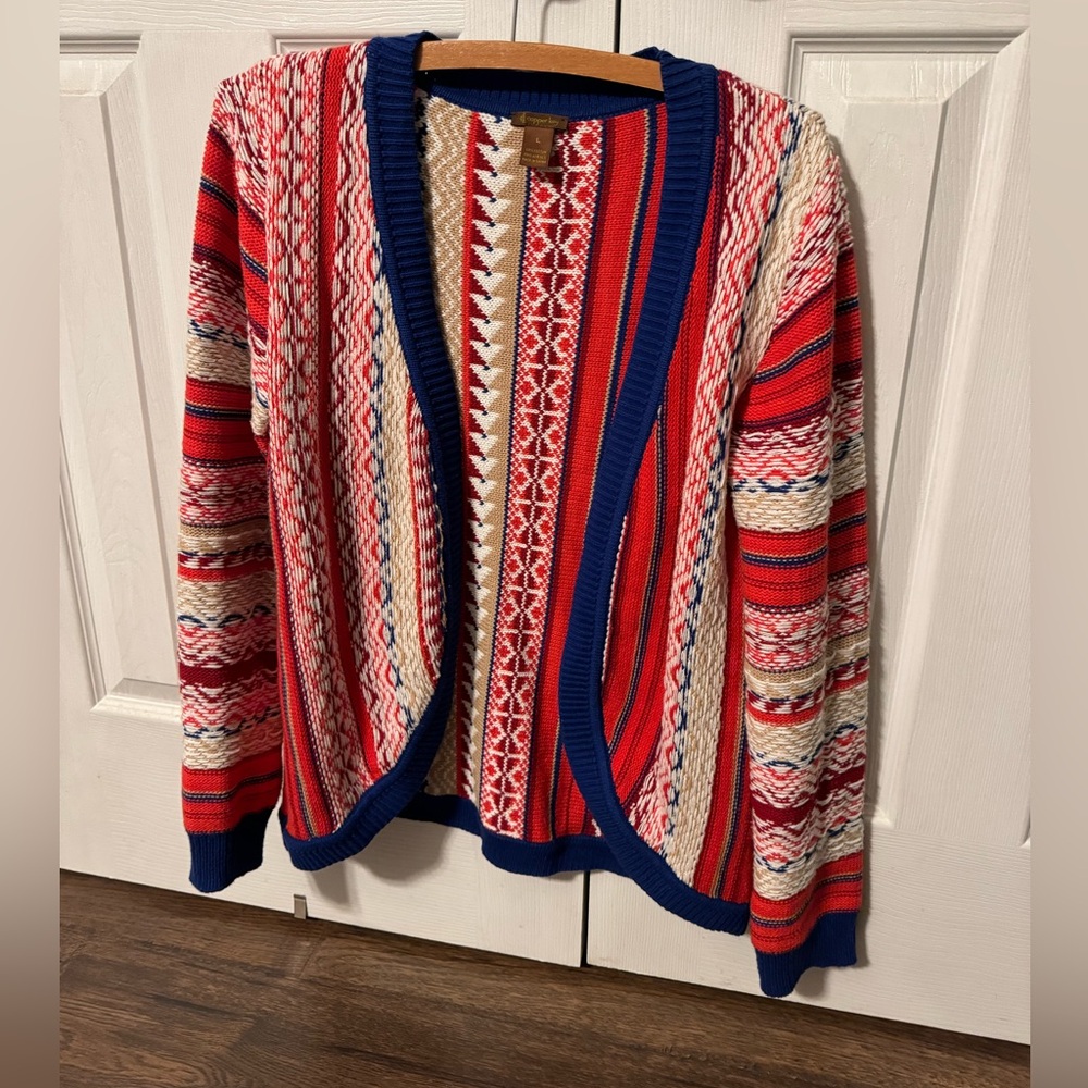 Fun & Funky Open Front Sweater